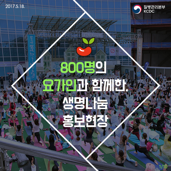 800명의 요가인과 함께한, 생명나눔 홍보현장 사진7