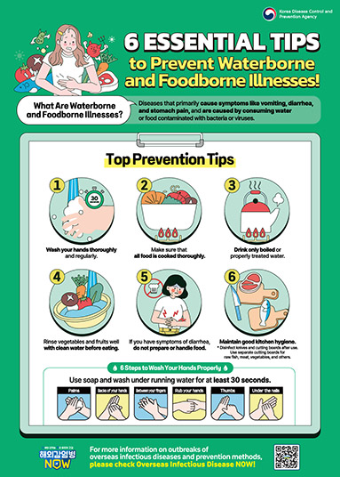 [다국어] 수인성·식품매개감염병 6대 예방수칙! (국문/영문/중문)