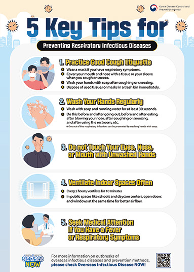 [다국어] 호흡기 감염병 예방을 위한 5대 예방수칙(국문/영문/중문)